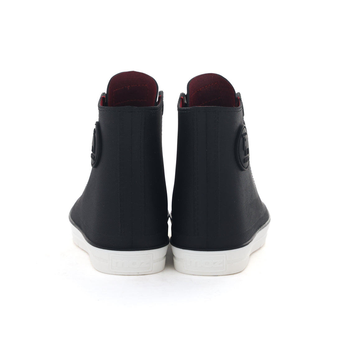 モズ moz キッズ ジュニア レインブーツ レインスニーカー レインシューズ 子供靴 男の子 女の子 長靴 7017 (ブラック/ホワイト) ブラック/ホワイト