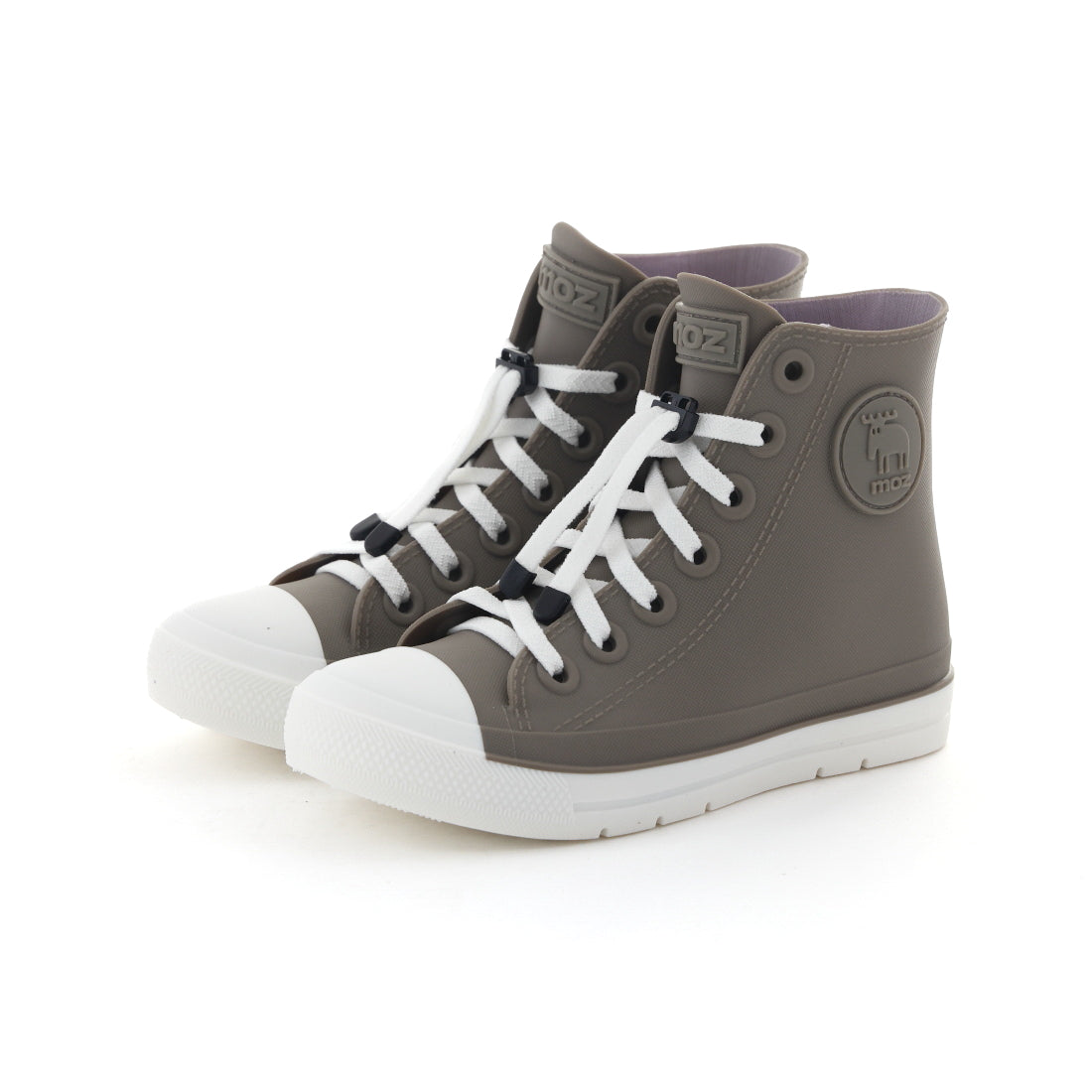 モズ moz キッズ ジュニア レインブーツ レインスニーカー レインシューズ 子供靴 男の子 女の子 長靴 7017 (グレー) グレー