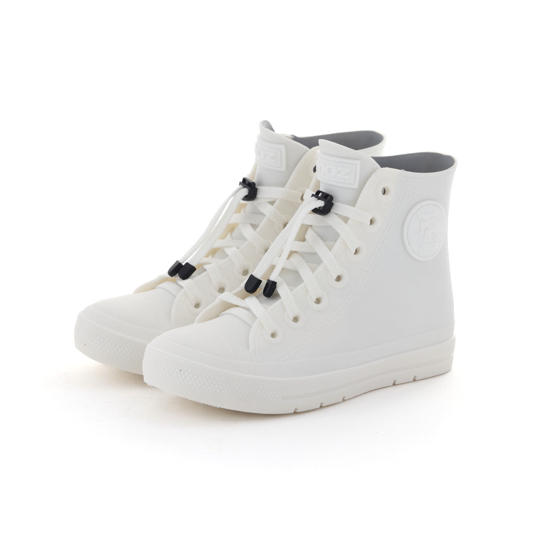 モズ moz キッズ ジュニア レインブーツ レインスニーカー レインシューズ 子供靴 男の子 女の子 長靴 7017 (ホワイト) ホワイト