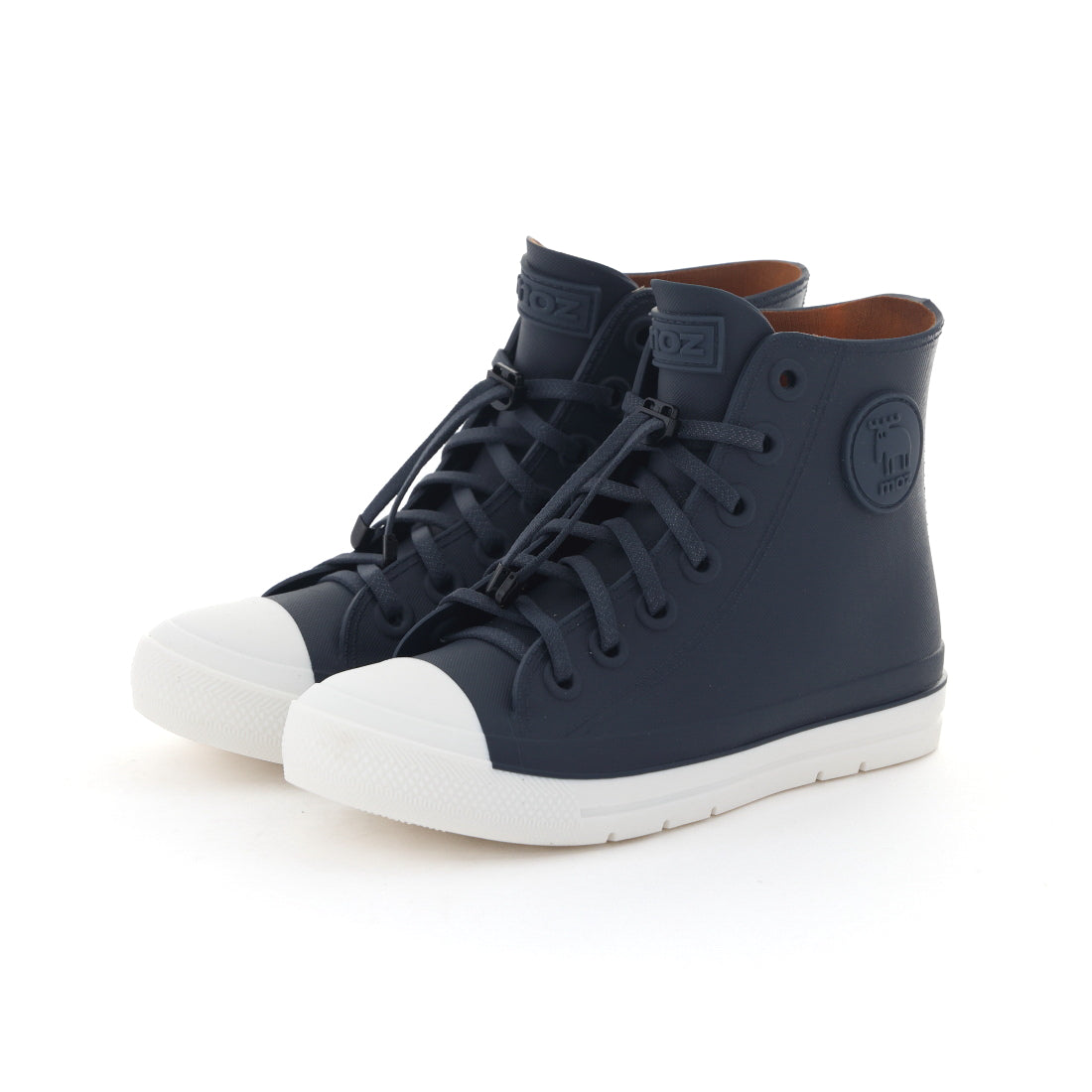 モズ moz キッズ ジュニア レインブーツ レインスニーカー レインシューズ 子供靴 男の子 女の子 長靴 7017 (ネイビー) ネイビー