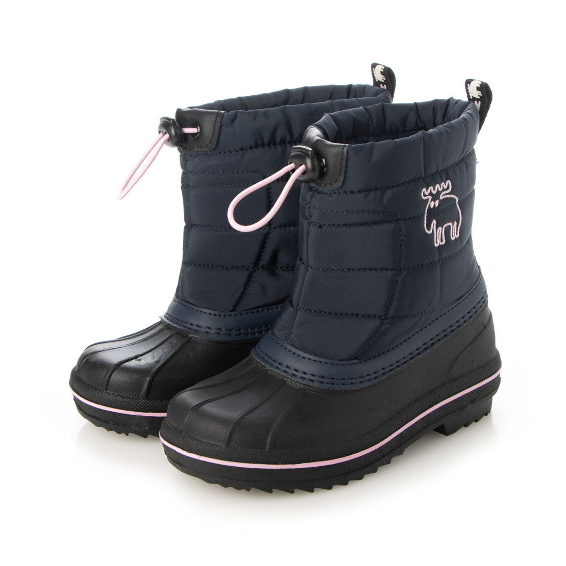 モズ moz MOZ モズ キッズ スノーブーツ 防水、防滑ブーツ (NAVY) NAVY