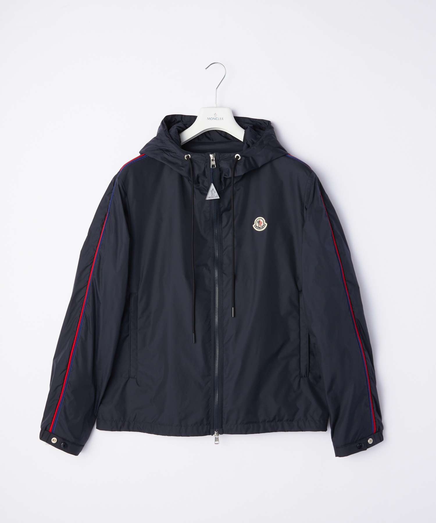 モンクレール MONCLER 1A00085 68352 ジャケット メンズ アウター HATTAB ナイロン ブルゾン フーテッド パイピング 撥水 775ジップアップ ダークネイビー
