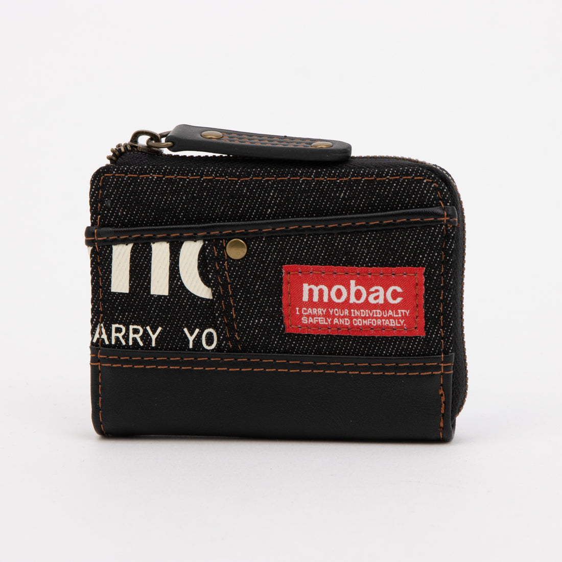 モバック mobac 小銭入れ メンズ パスケース 定期入れ L字ファスナー 財布 デニム 大容量 人気 (柄1) 柄1