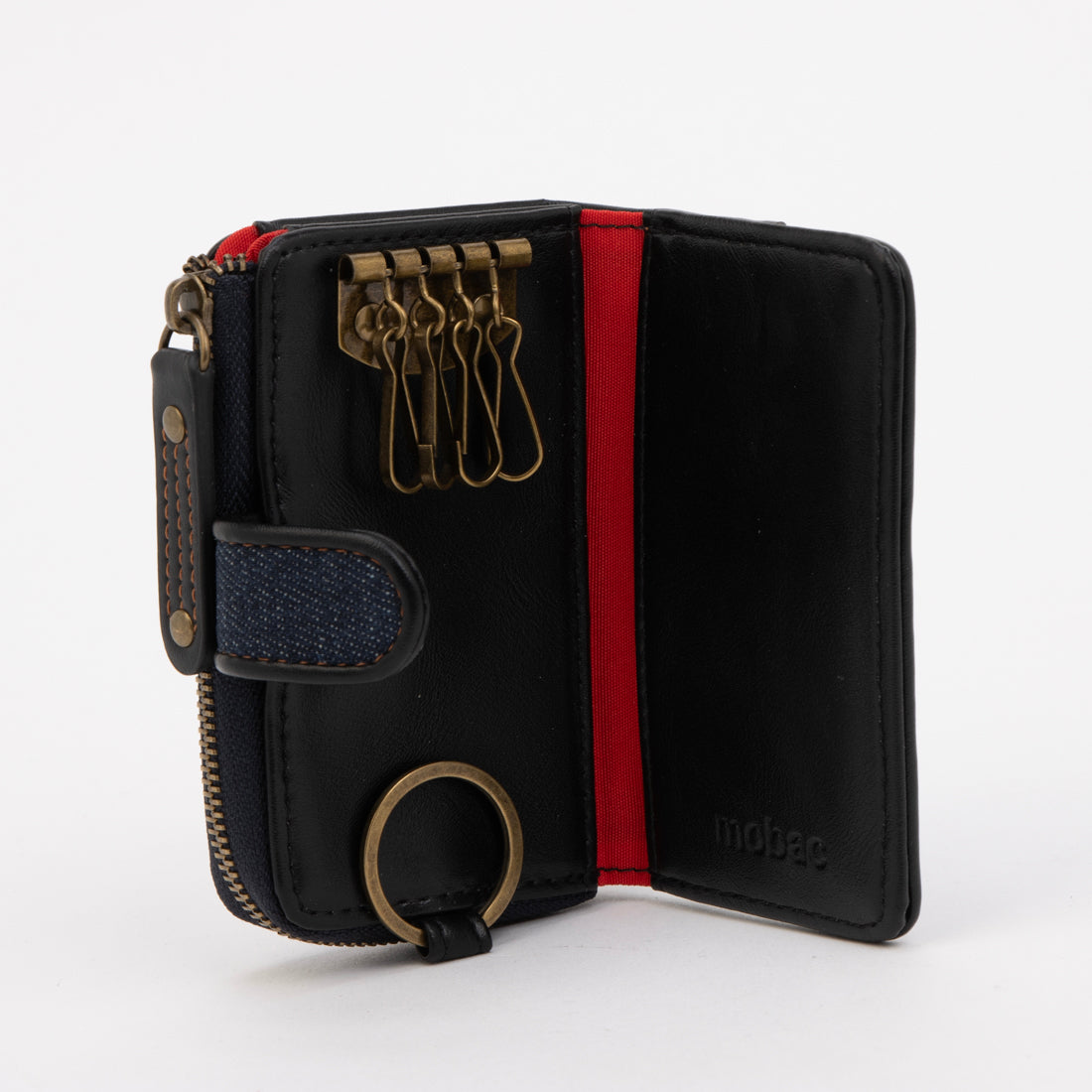 モバック mobac キーケース メンズ 小銭入れ 小銭入れ一体型 デニム L字ファスナー ジッパー (柄2) 柄2