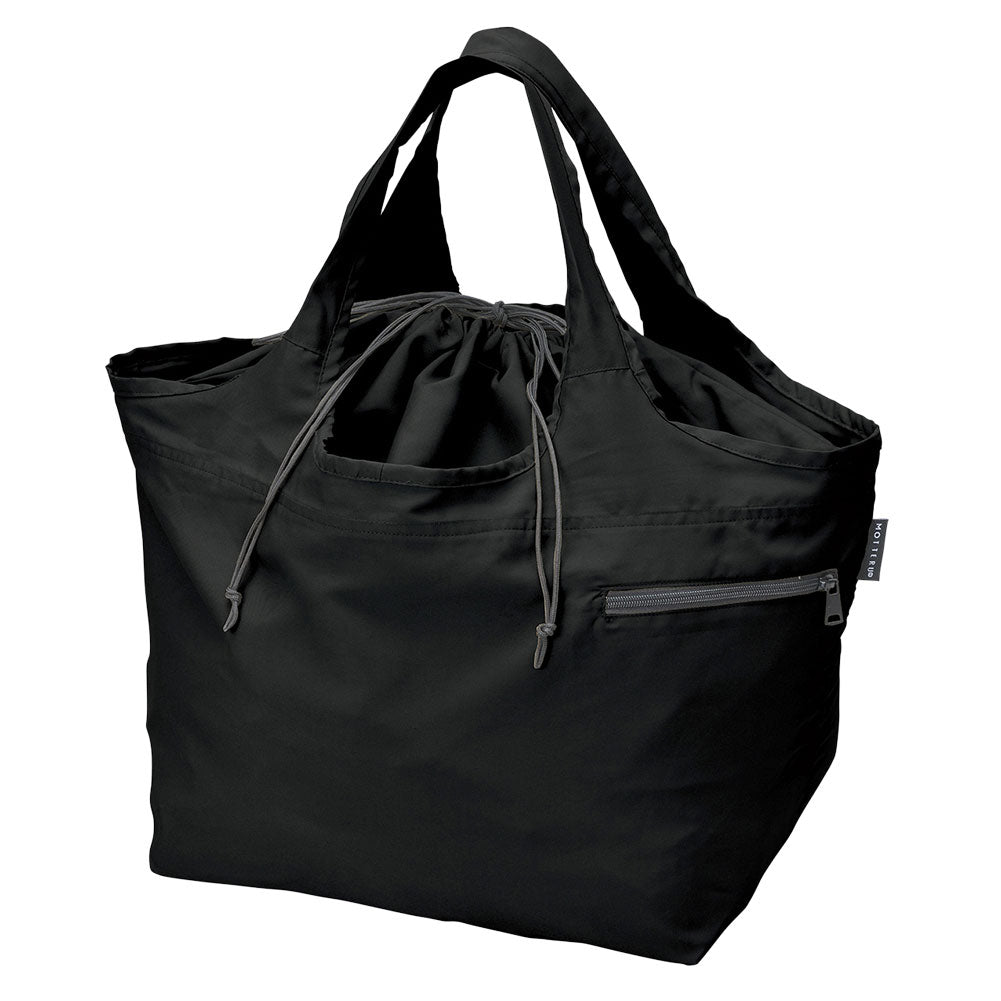 モッテル MOTTERU MOTTERU CURURITO モッテル クルリト ビッグマルシェバッグ (ブラック) ブラック