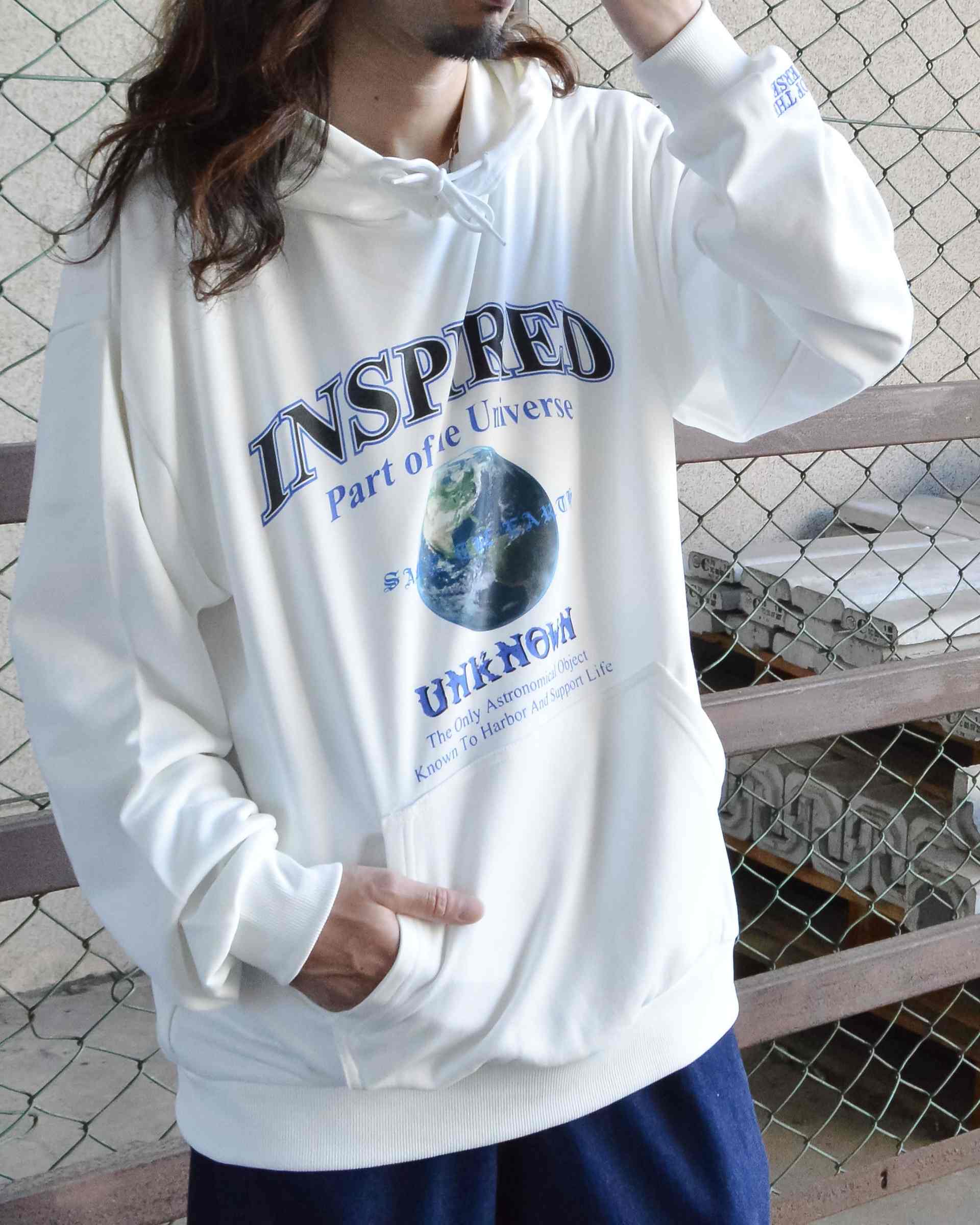 モディッシュガゼ MODISH GAZE INSPIREDロゴ裏毛パーカー