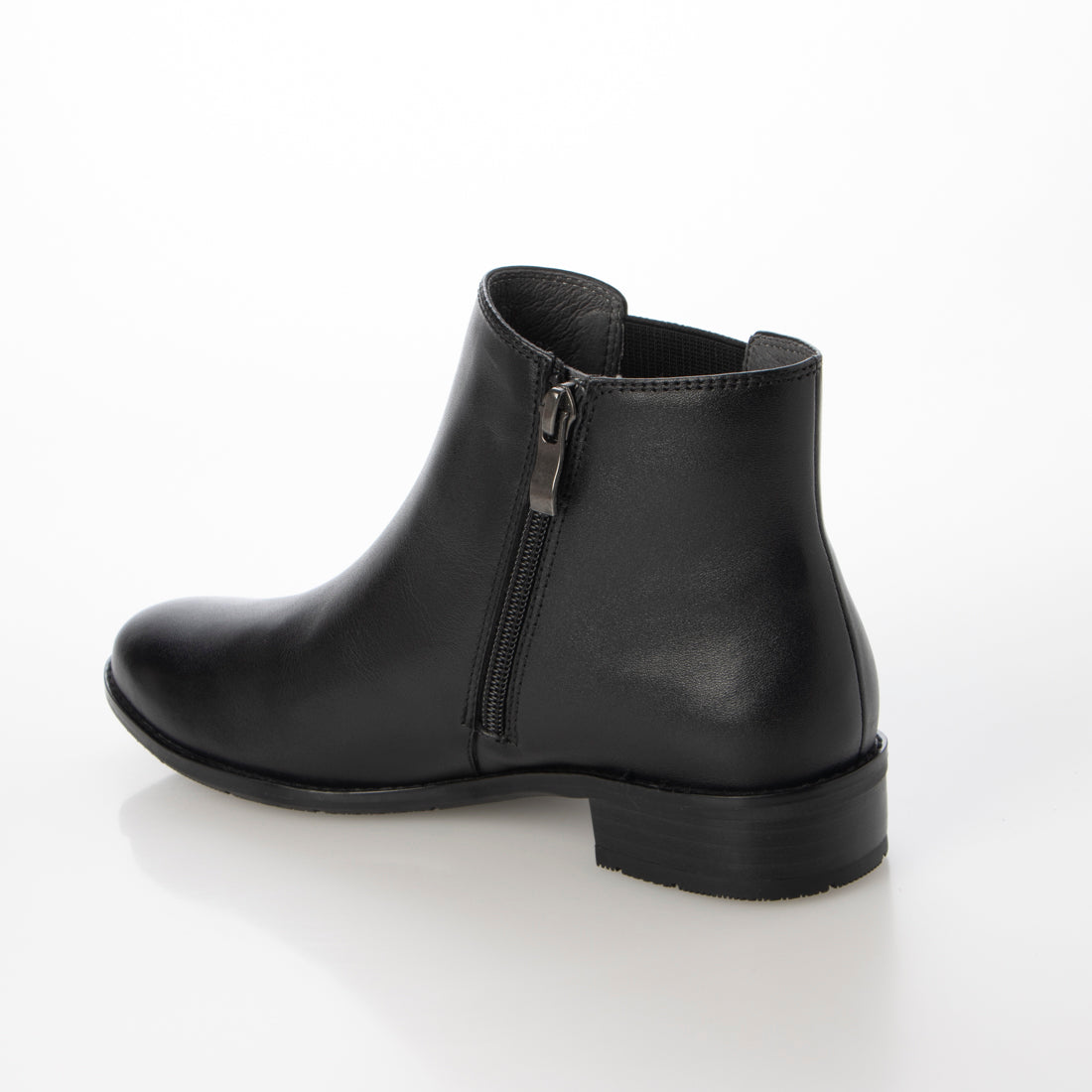 モード カオリ MODE KAORI 【本革】 【撥水 防滑】ショートサイドゴアブーツ 21472 (ブラック) ブラック