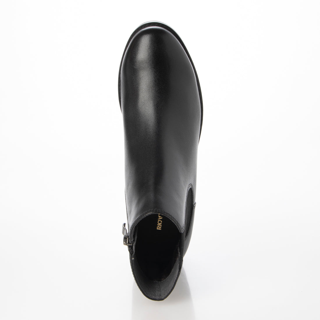 モード カオリ MODE KAORI 【本革】 【撥水 防滑】ショートサイドゴアブーツ 21472 (ブラック) ブラック