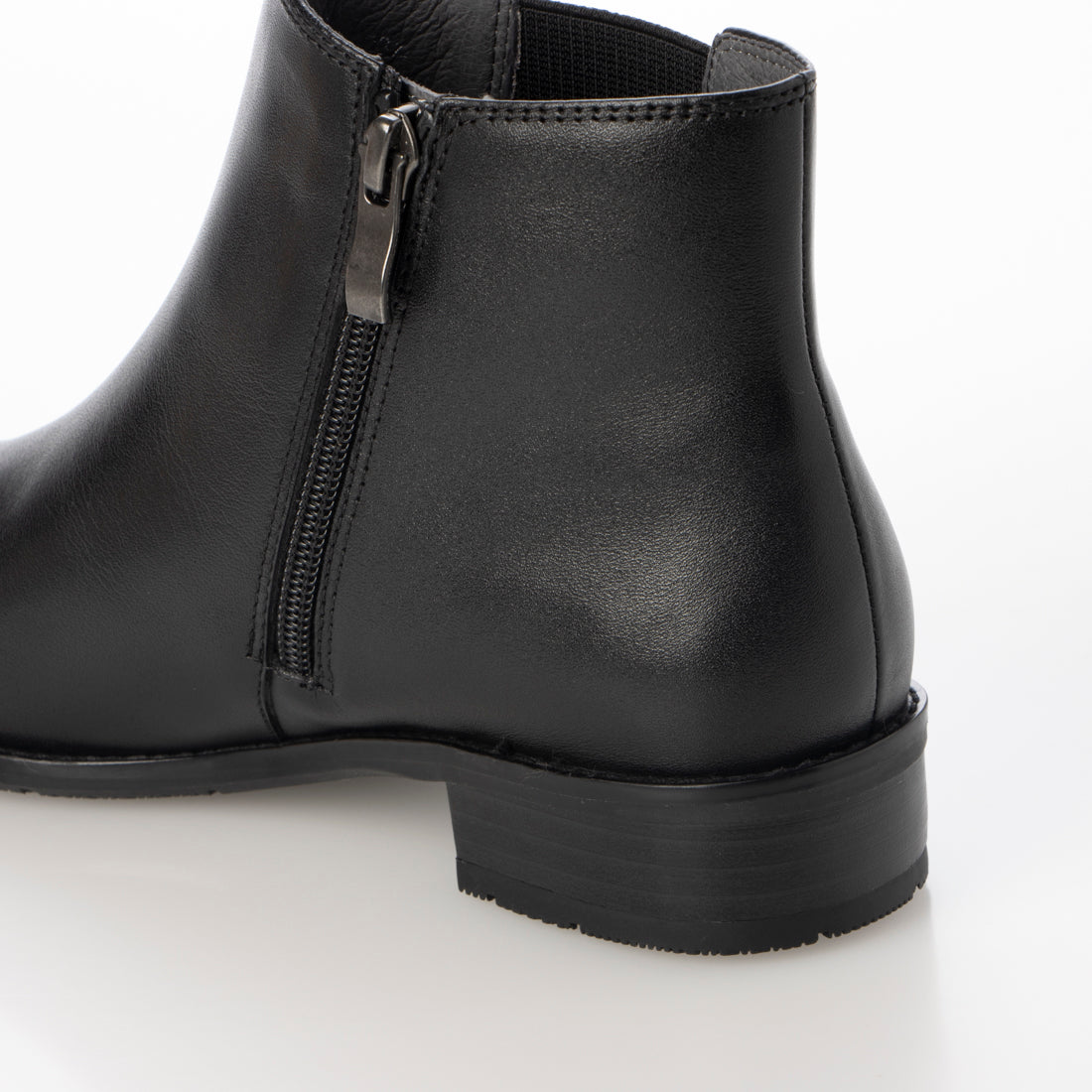 モード カオリ MODE KAORI 【本革】 【撥水 防滑】ショートサイドゴアブーツ 21472 (ブラック) ブラック