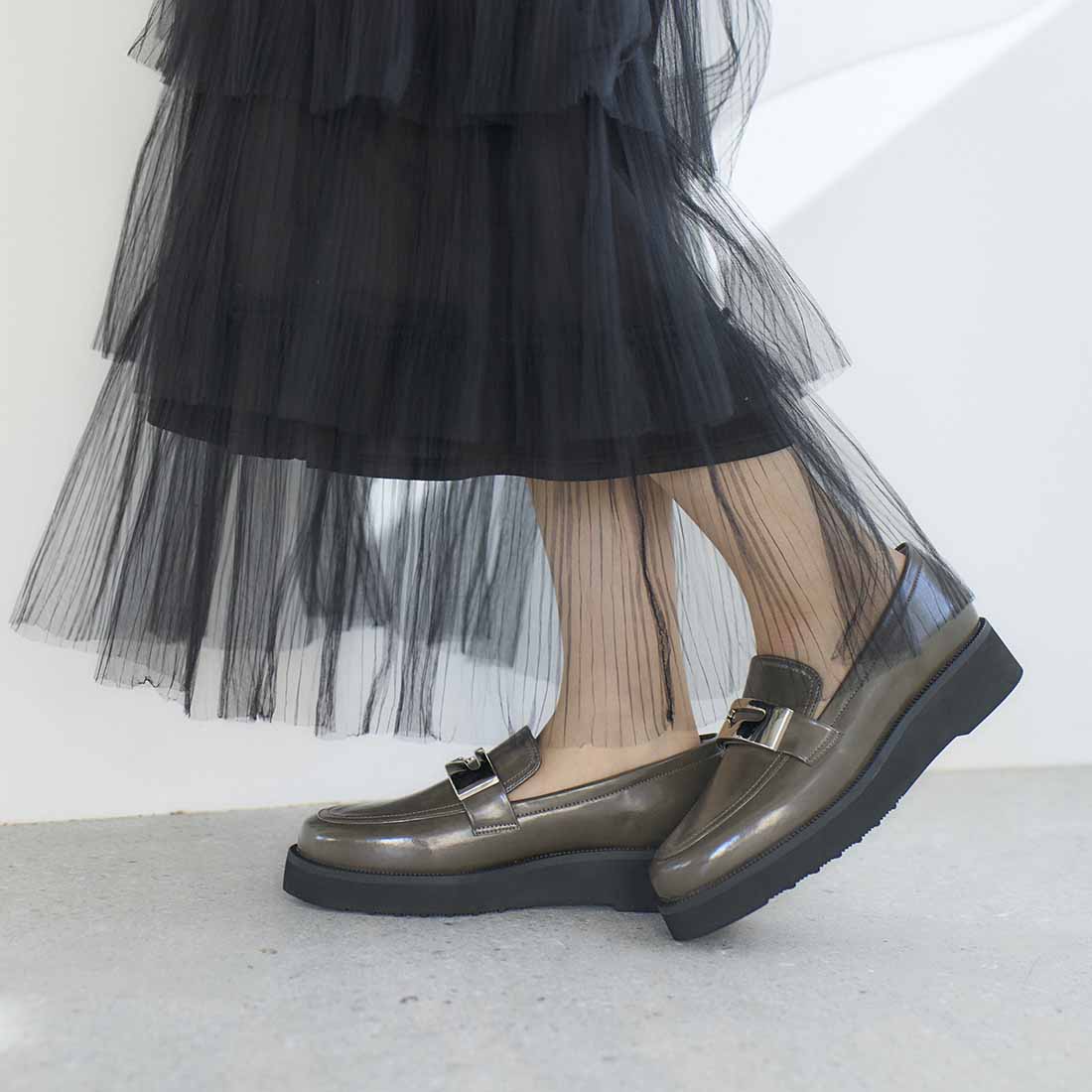 莫德·雅卡莫·卡里諾 MODE ET JACOMO carino 【雨天適用】厚底金屬裝飾樂福鞋