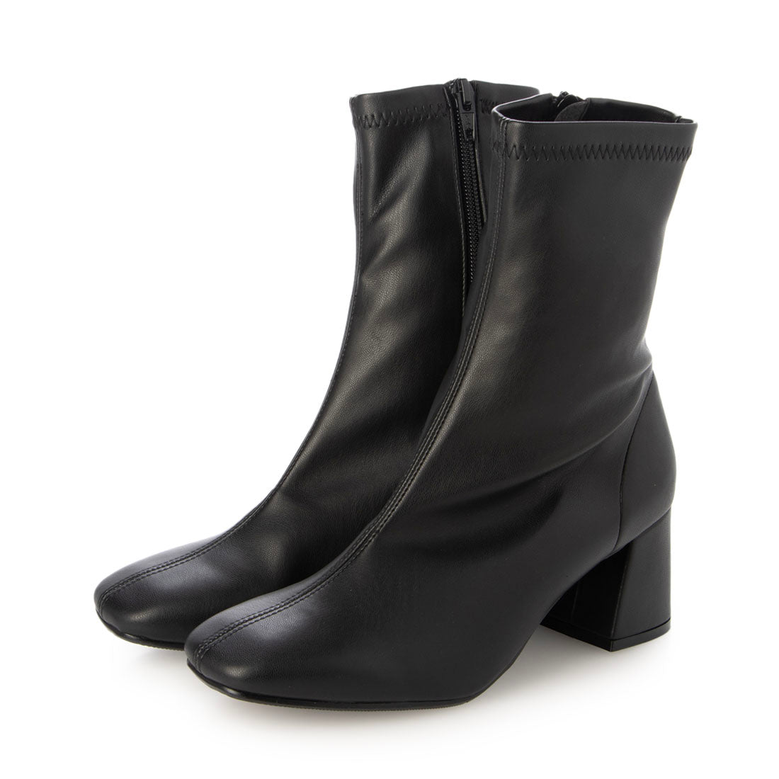 モード エ ジャコモ カリーノ MODE ET JACOMO carino 【レイン対応】ストレッチヒールブーツ (ブラック) ブラック