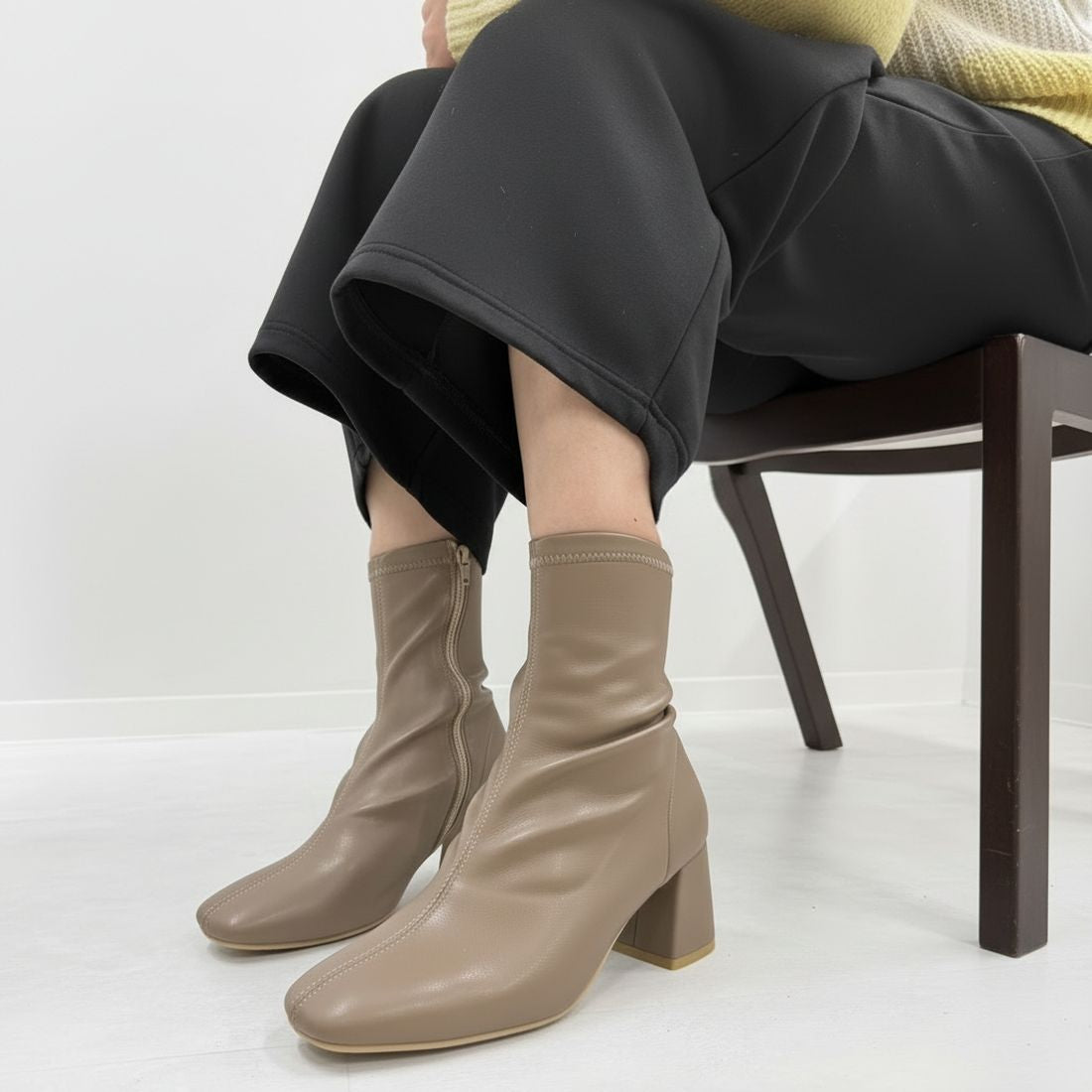 モード エ ジャコモ カリーノ MODE ET JACOMO carino 【レイン対応】ストレッチヒールブーツ (オーク) オーク