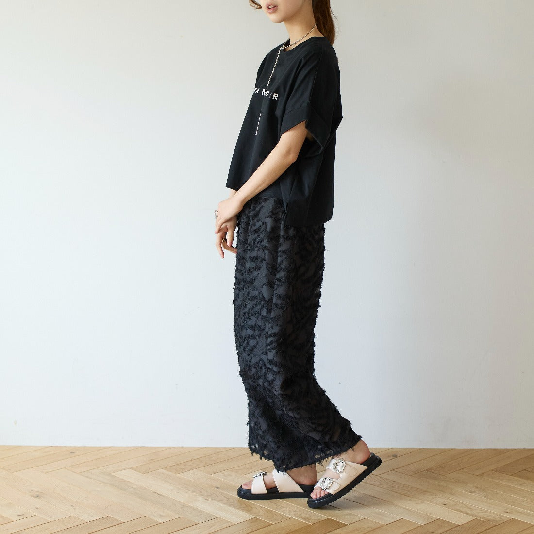 モード エ ジャコモ カリーノ MODE ET JACOMO carino 厚底ビジューバックルサンダル (アイボリー) アイボリー