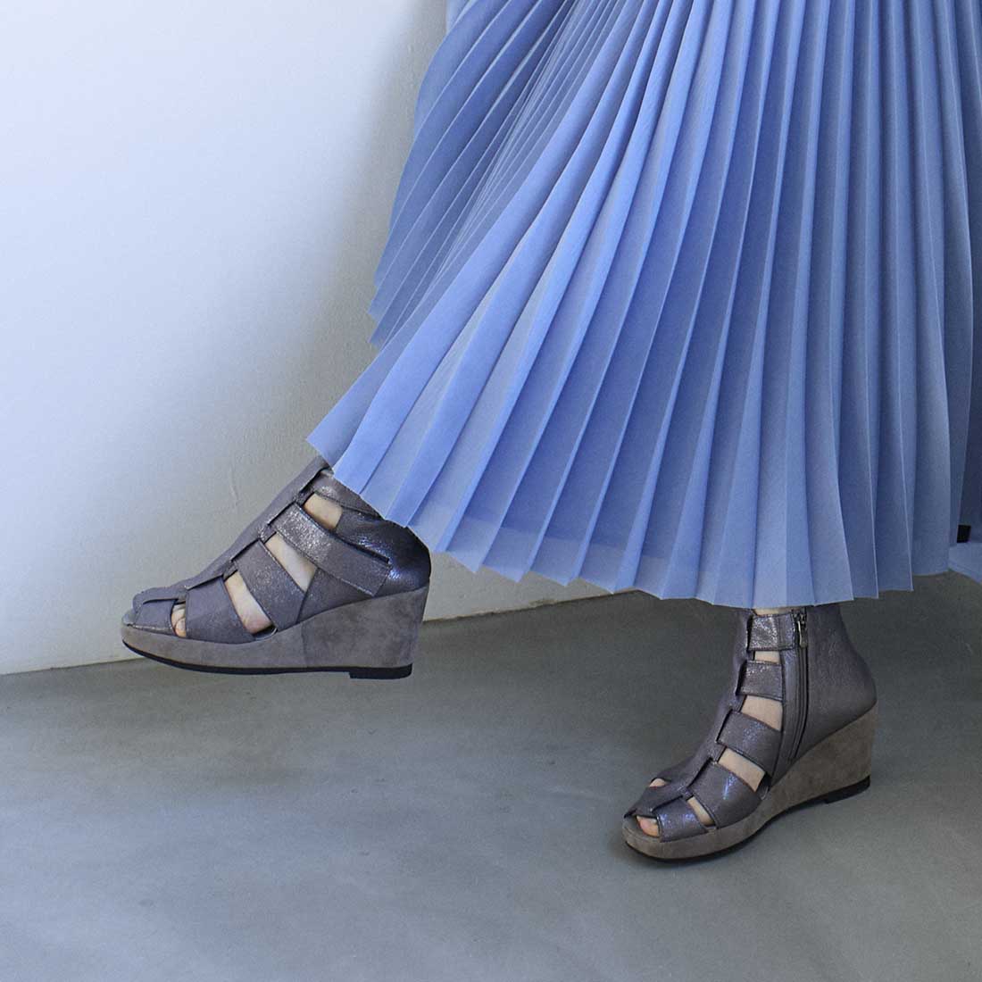 モード エ ジャコモ ディッシィ MODE ET JACOMO D'ICI グラディエーターウエッジブーツサンダル