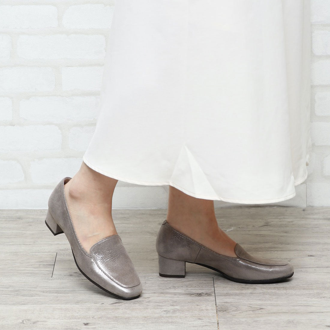 モード エ ジャコモ ディッシィ MODE ET JACOMO DICI 【全天候対応】チャンキーヒールローファーパンプス