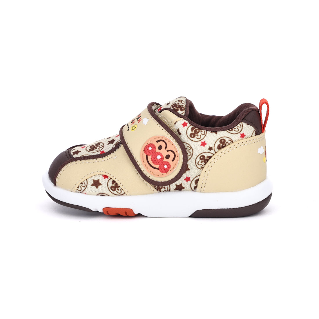 ムーンスター MoonStar アンパンマン スニーカー 靴 ベビー キャラクター 男の子 女の子 軽量 キッズつま先ゆったり 通園 幼稚園 (ブラウン) ブラウン