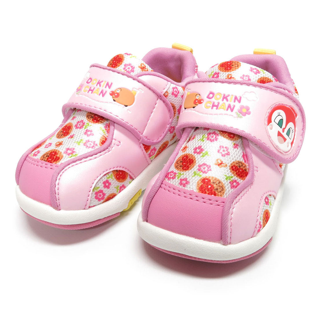 ムーンスター MoonStar アンパンマン スニーカー 靴 ベビー キャラクター 男の子 女の子 軽量 キッズつま先ゆったり 通園 幼稚園,ピンク