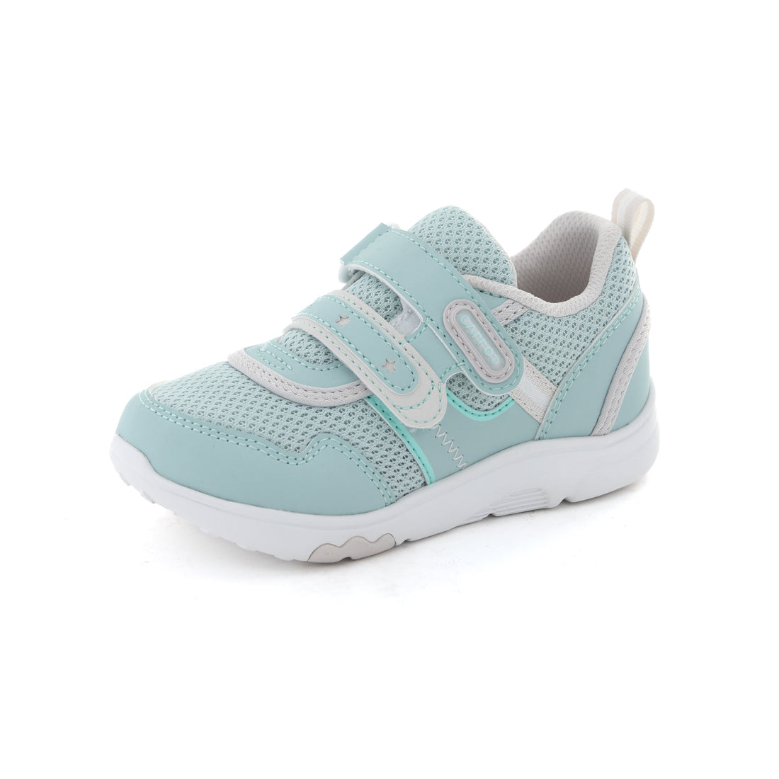 ムーンスター MoonStar キッズ 女の子 男の子 スニーカー キャロット CRC2350 子供靴 かわいい シンプル マジックテープ ベルクロ (ミント) ミント
