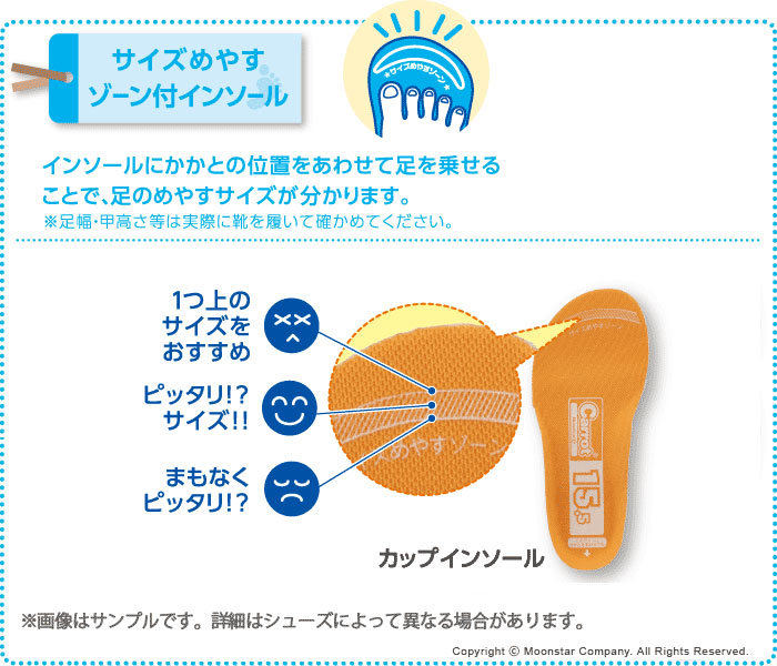 ムーンスター MoonStar キッズ 女の子 男の子 スニーカー キャロット CRC2350 子供靴 かわいい シンプル マジックテープ ベルクロ (ミント) ミント