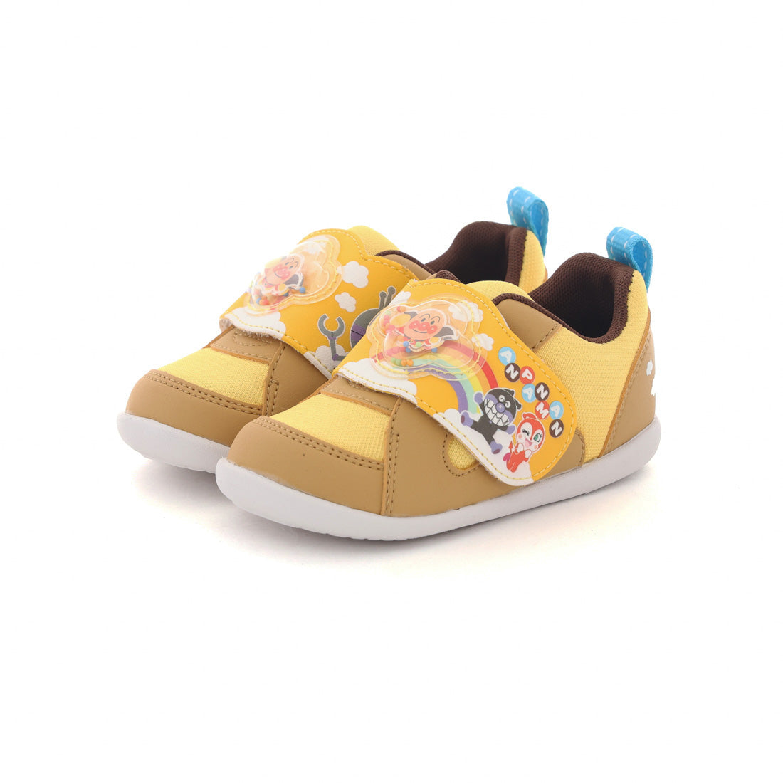 ムーンスター MoonStar ベビー キッズ ベビーシューズ スニーカー アンパンマン AP B59 マジックテープ ベルクロ 子供靴 お祝い (イエロー) イエロー