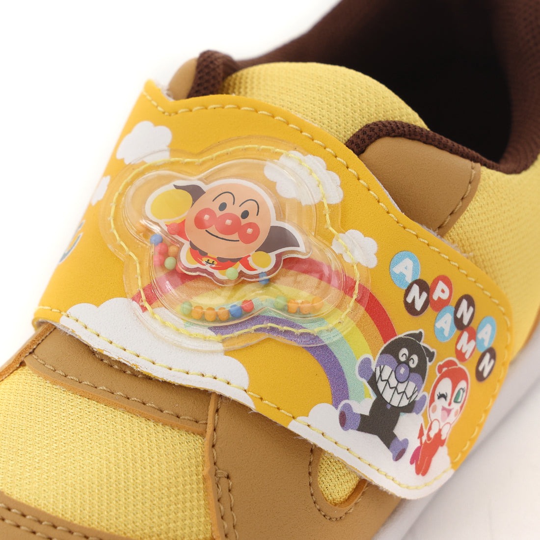 ムーンスター MoonStar ベビー キッズ ベビーシューズ スニーカー アンパンマン AP B59 マジックテープ ベルクロ 子供靴 お祝い (イエロー) イエロー