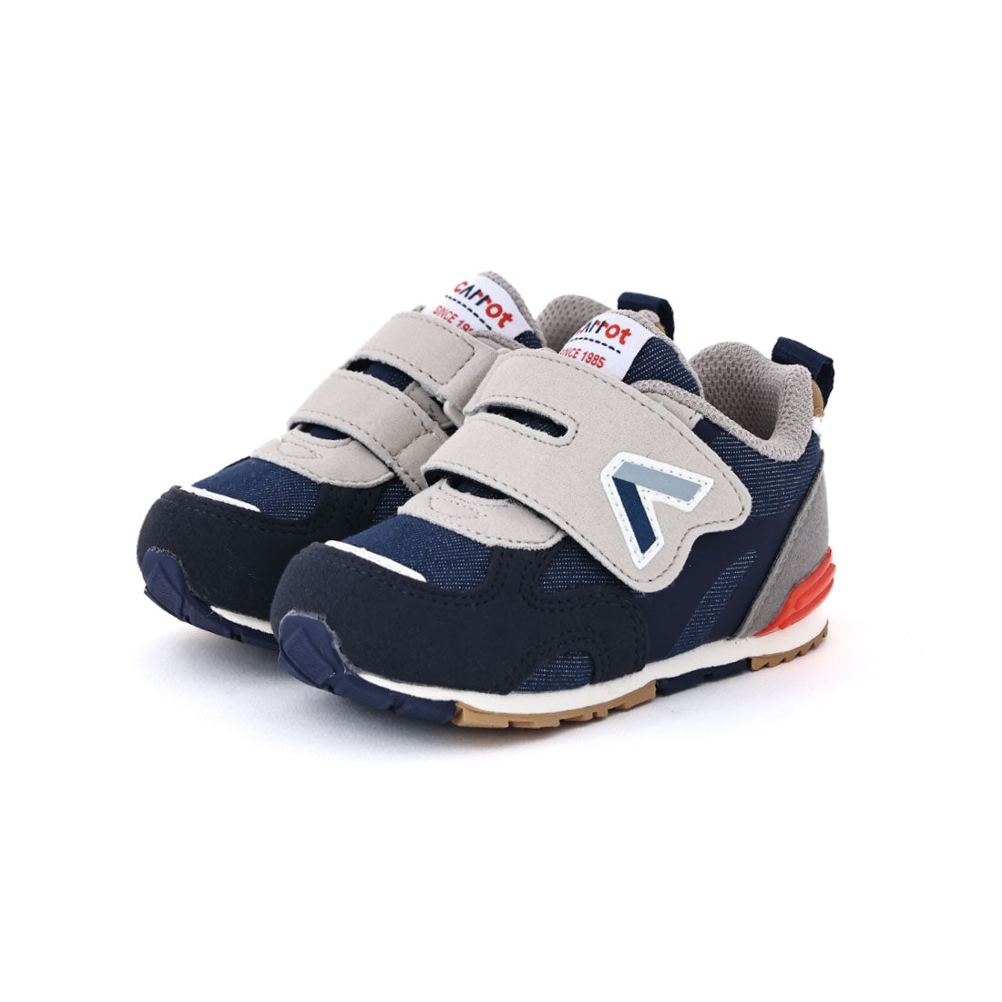 ムーンスター MoonStar ベビー キッズ 男の子 女の子 スニーカー キャロット CR B165HI コンテ 子供靴 ベルクロ ベビーシューズ (インディゴ) インディゴ