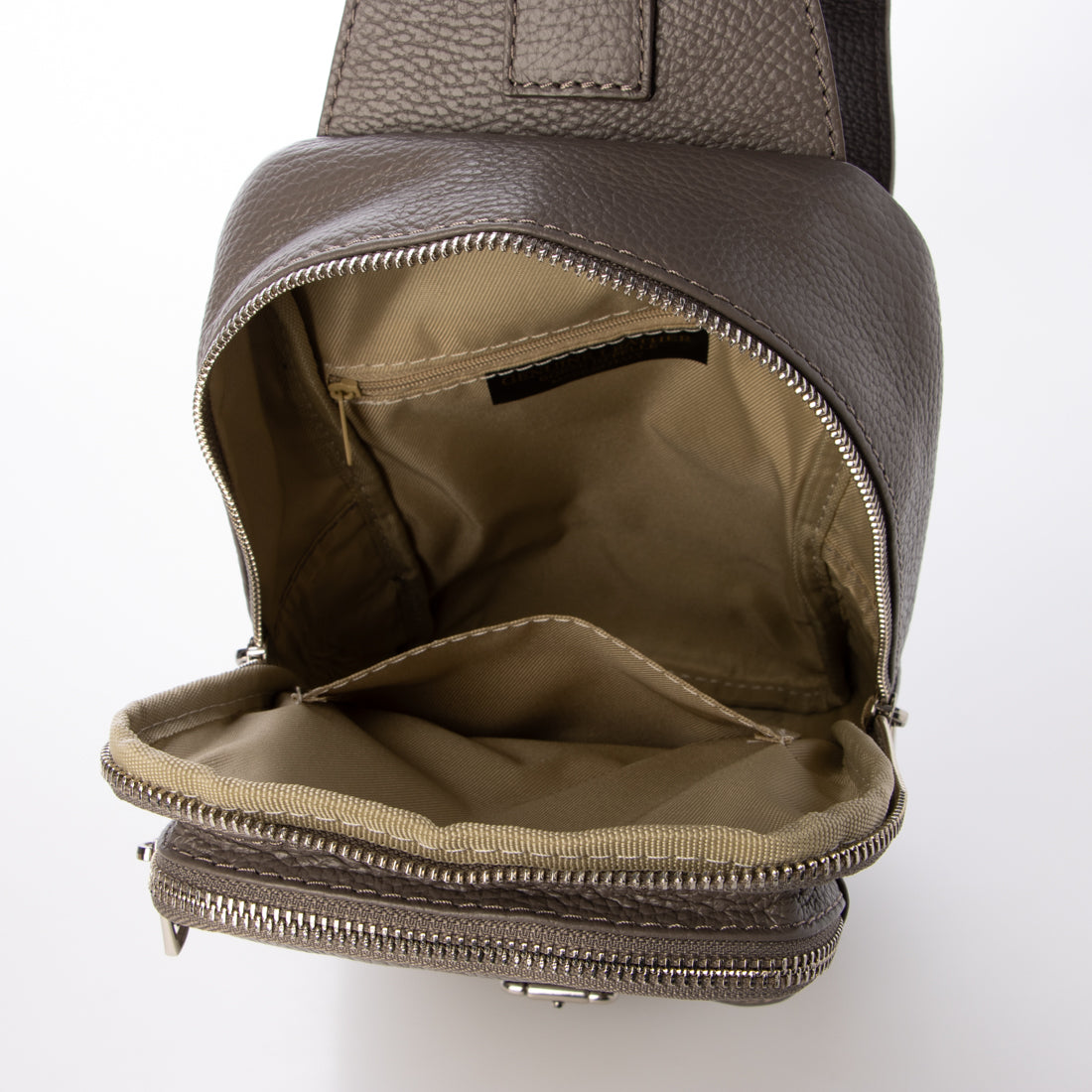 モードフルーレ MODE FOURRURE イタリアンカーフボディバッグ (グレー) グレー