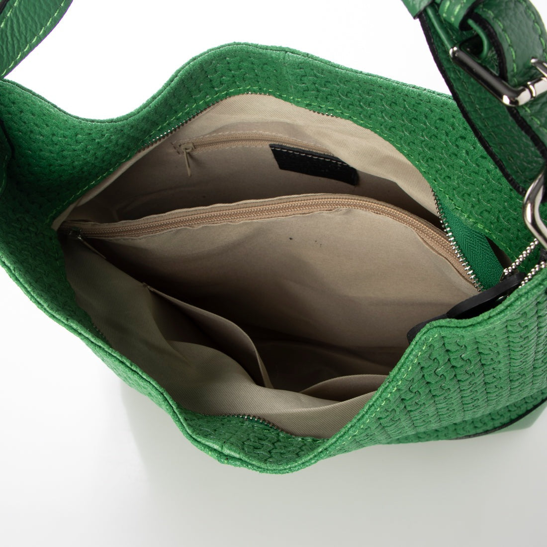 モードフルーレ MODE FOURRURE イタリアンカーフメッシュ型押しワンショルダーバッグ