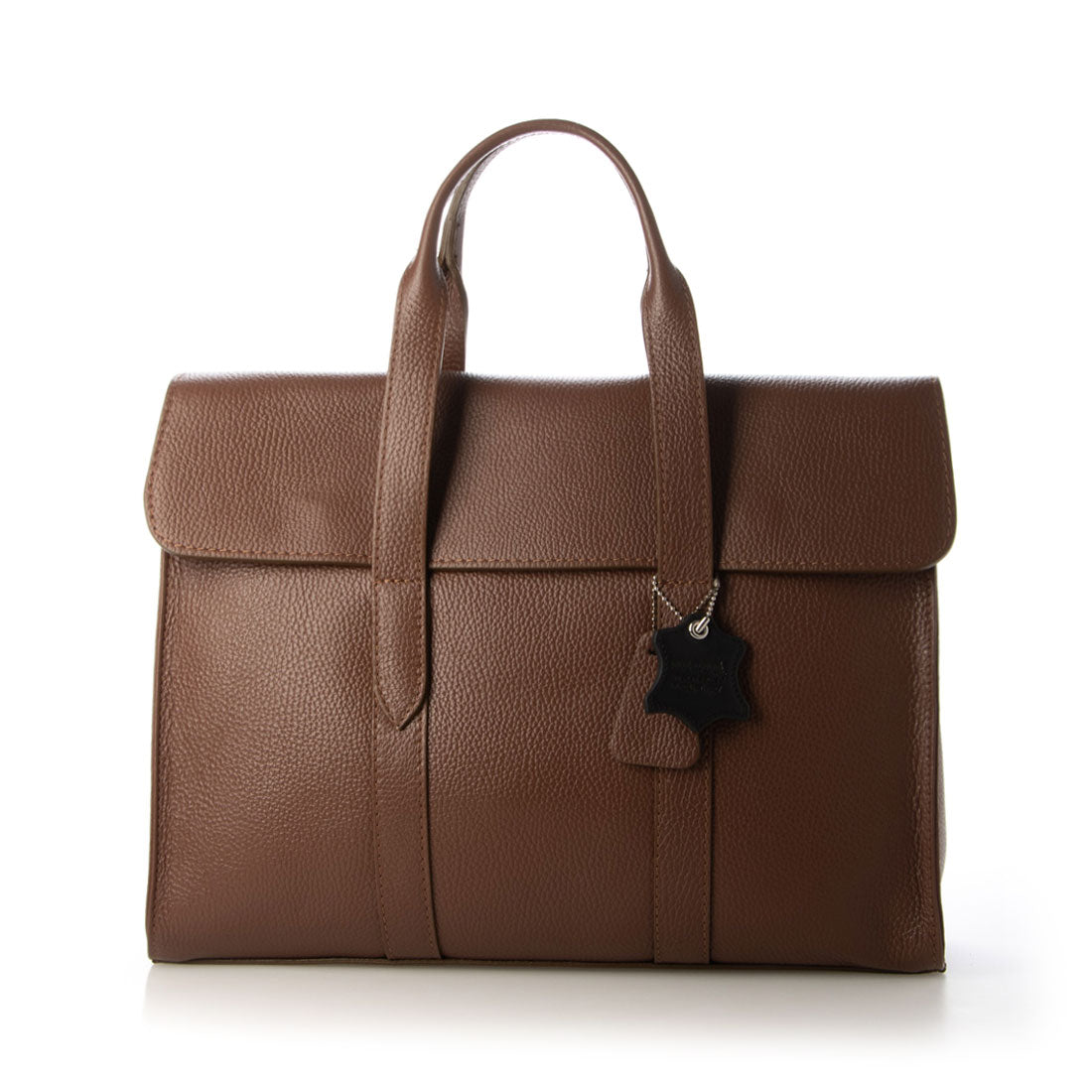 モードフルーレ MODE FOURRURE イタリアンカーフシンプルバッグ,ブラウン