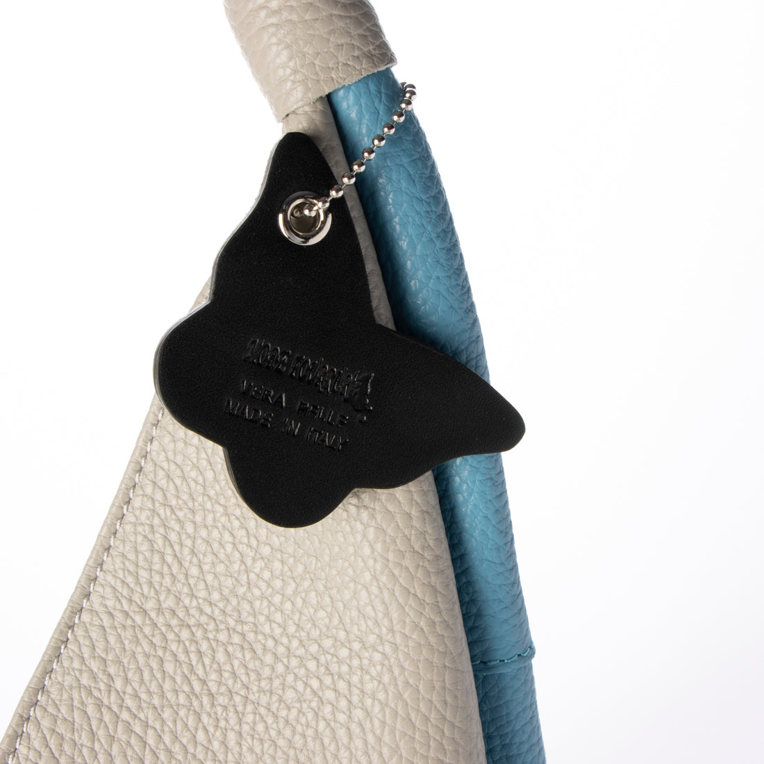 モードフルーレ MODE FOURRURE イタリアンカーフトライアングルバイカラーバッグ