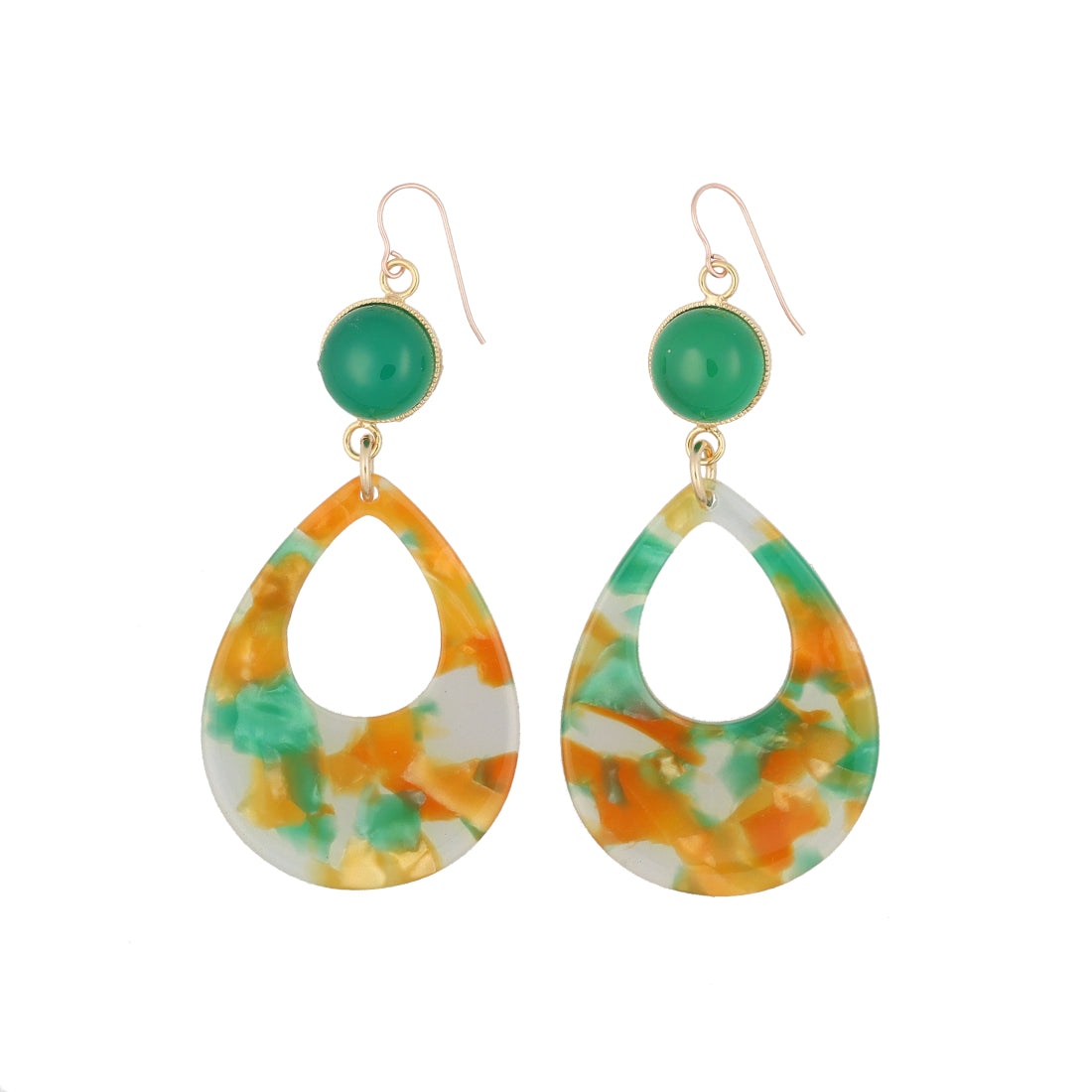 モードフルーレ MODE FOURRURE グリーンオニキスピアス (グリーン系) グリーン系