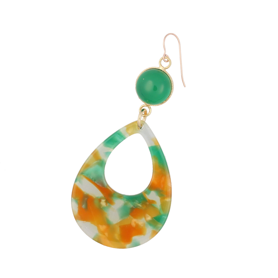 モードフルーレ MODE FOURRURE グリーンオニキスピアス (グリーン系) グリーン系