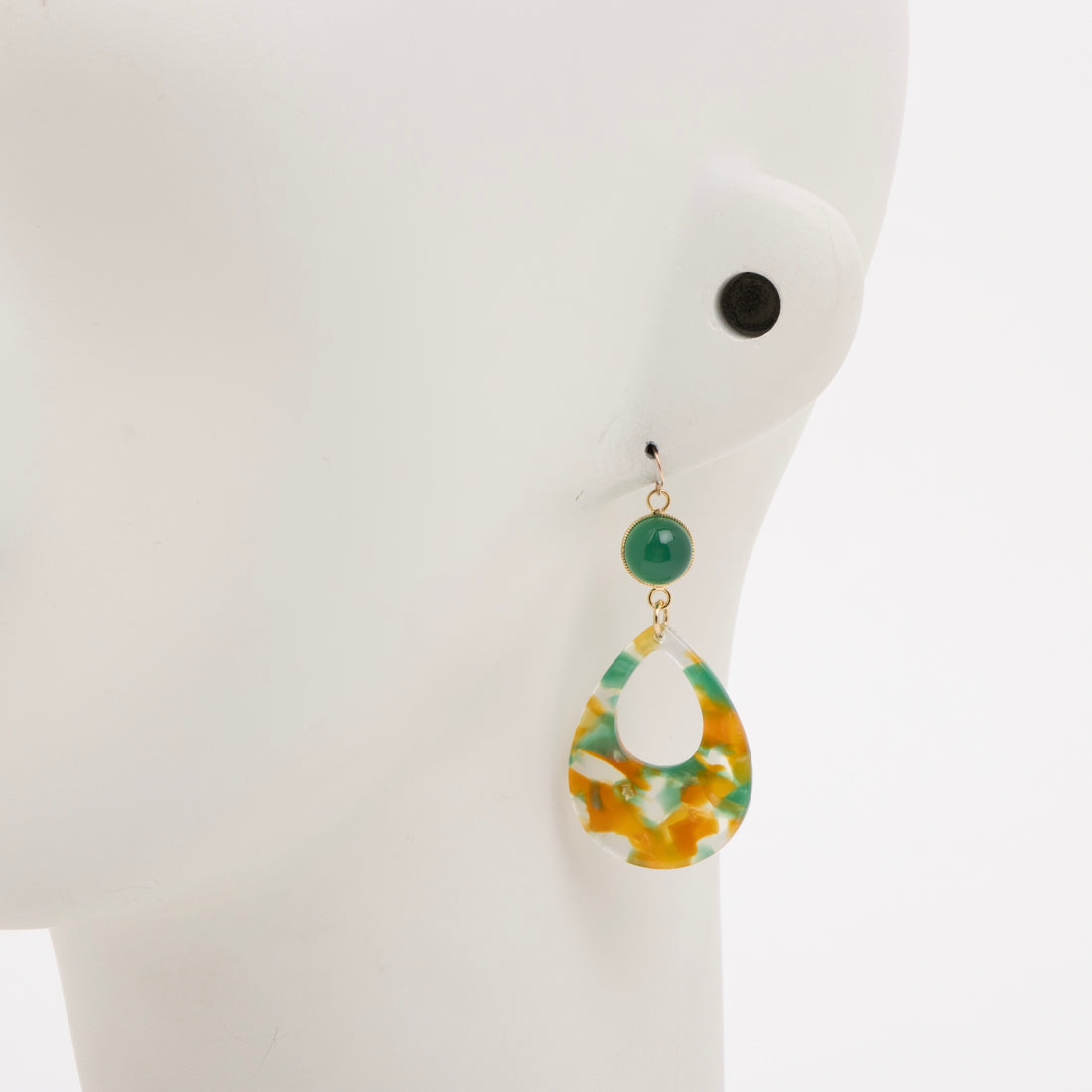 モードフルーレ MODE FOURRURE グリーンオニキスピアス (グリーン系) グリーン系