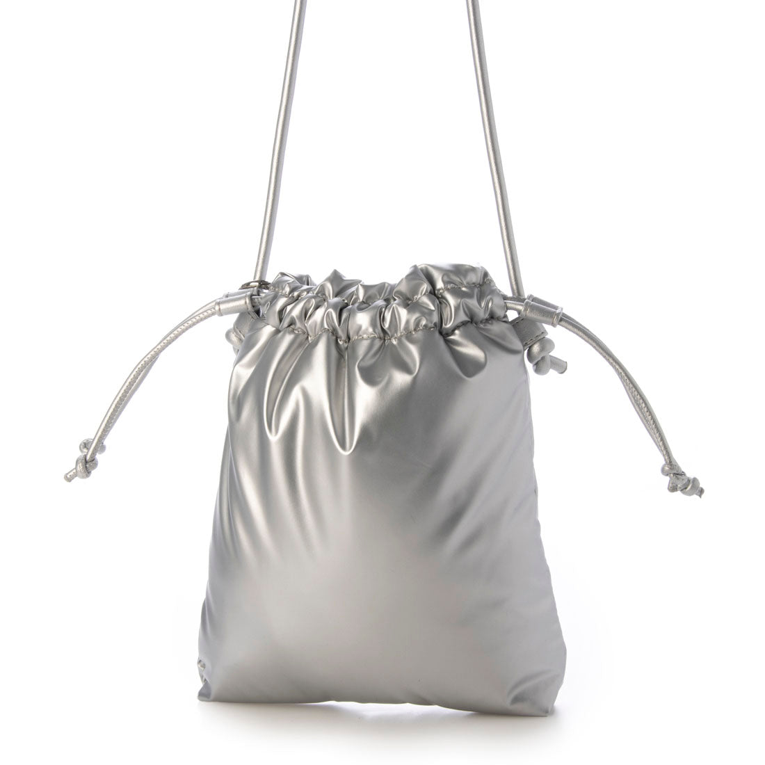 MONO COMME CA 〔MONO COMME CA〕 Padded Drawstring Shoulder Bag with Charm
