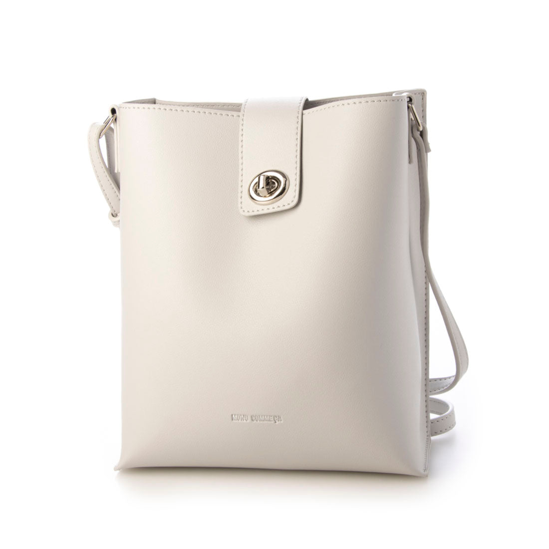 MONO COMME CA 〔MONO COMME CA〕 Twist Fastener Vertical Shoulder Bag