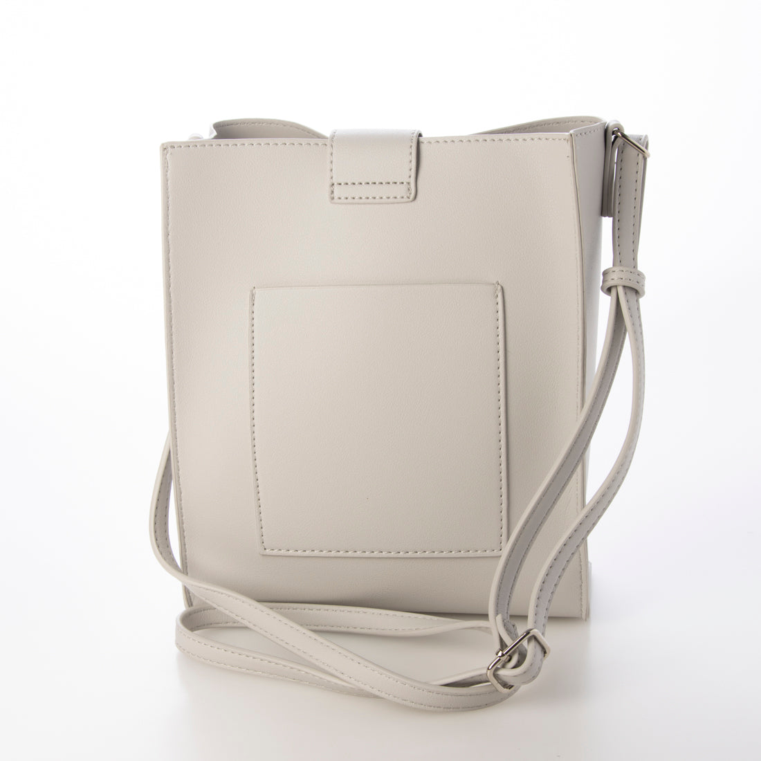 MONO COMME CA 〔MONO COMME CA〕 Twist Fastener Vertical Shoulder Bag