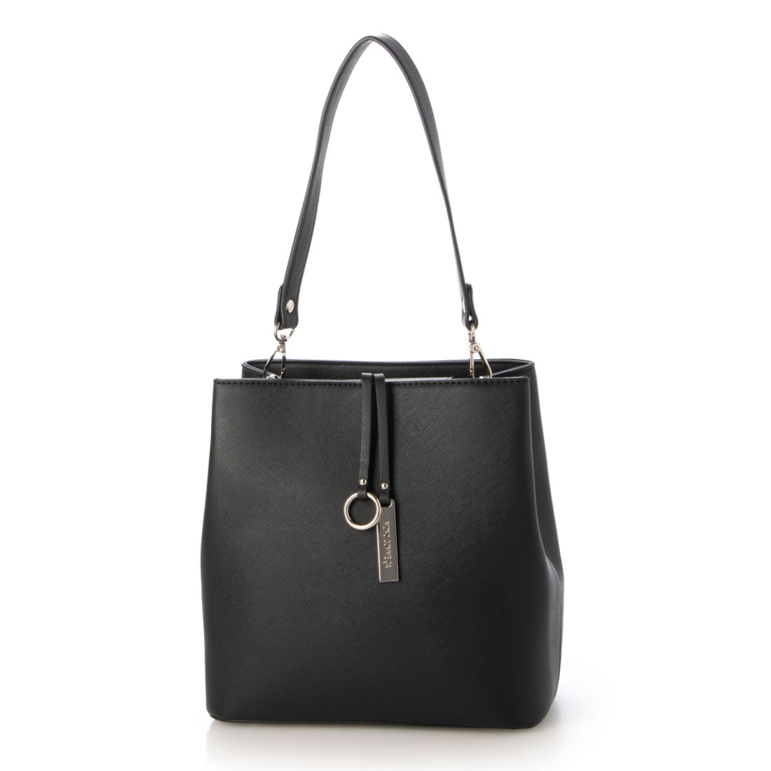 モノコムサ MONO COMME CA 〔モノコムサ〕 ロゴプレート ミニバッグ (ブラック) ブラック