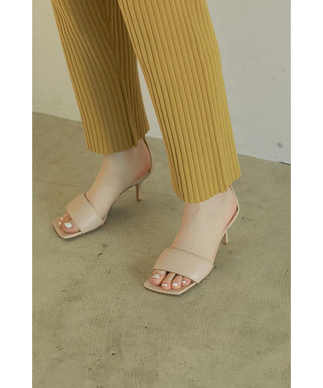エトレトウキョウ ETRE' TOKYO ランダムリブニットパンツ (MUSTARD) MUSTARD