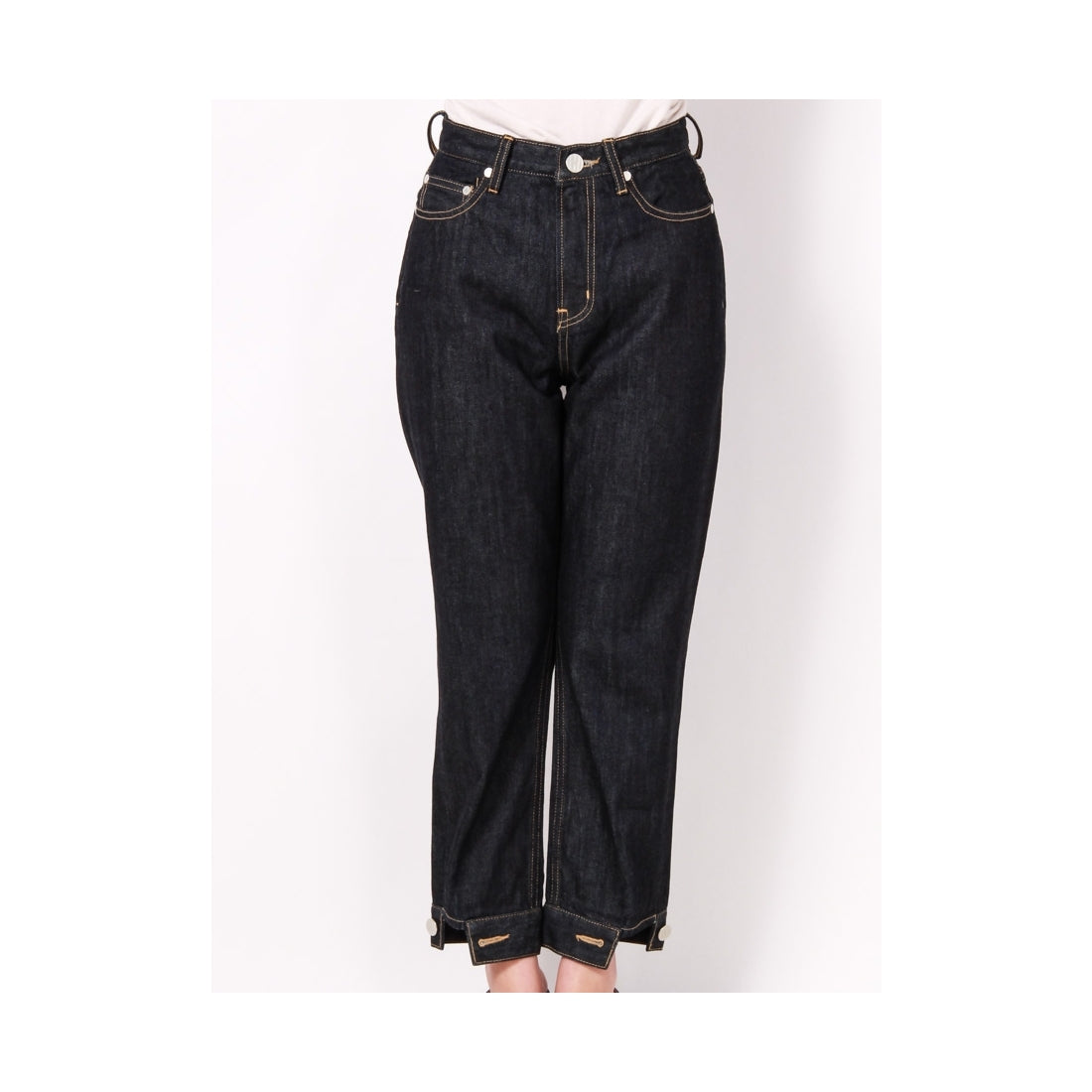 MURUA ヘムポイントルーズDENIMパンツ ブルー ブルー