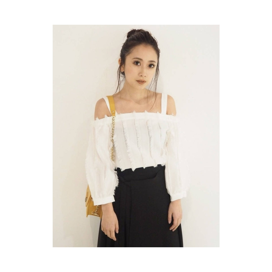 MURUA オフショルダーブラウス ホワイト,ホワイト