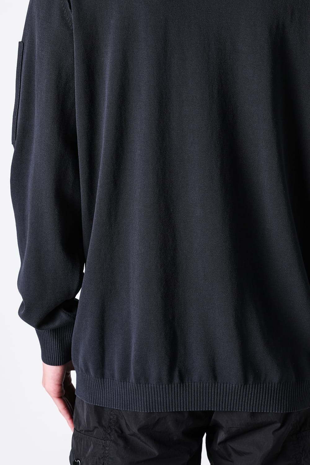シーピーカンパニー C.P. COMPANY TN Crepe Crewneck Lens Sweater (Black) Black