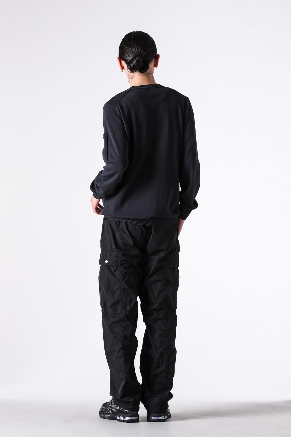 シーピーカンパニー C.P. COMPANY TN Crepe Crewneck Lens Sweater (Black) Black