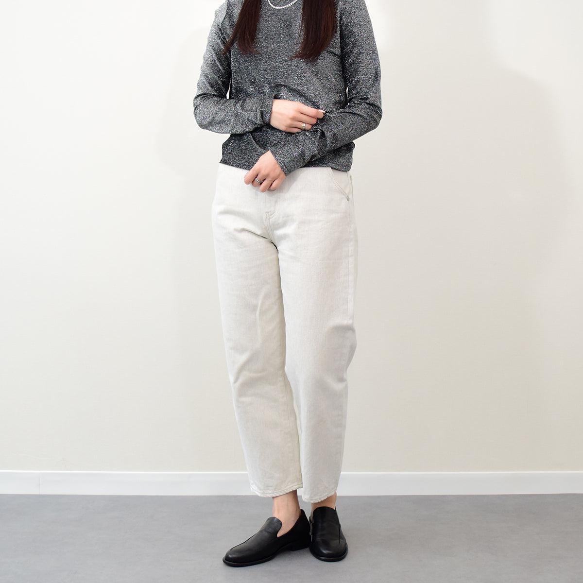 ジェイヴィエーエム JVAM ラウンドトウレザースリッポンシューズ (ブラック) ブラック