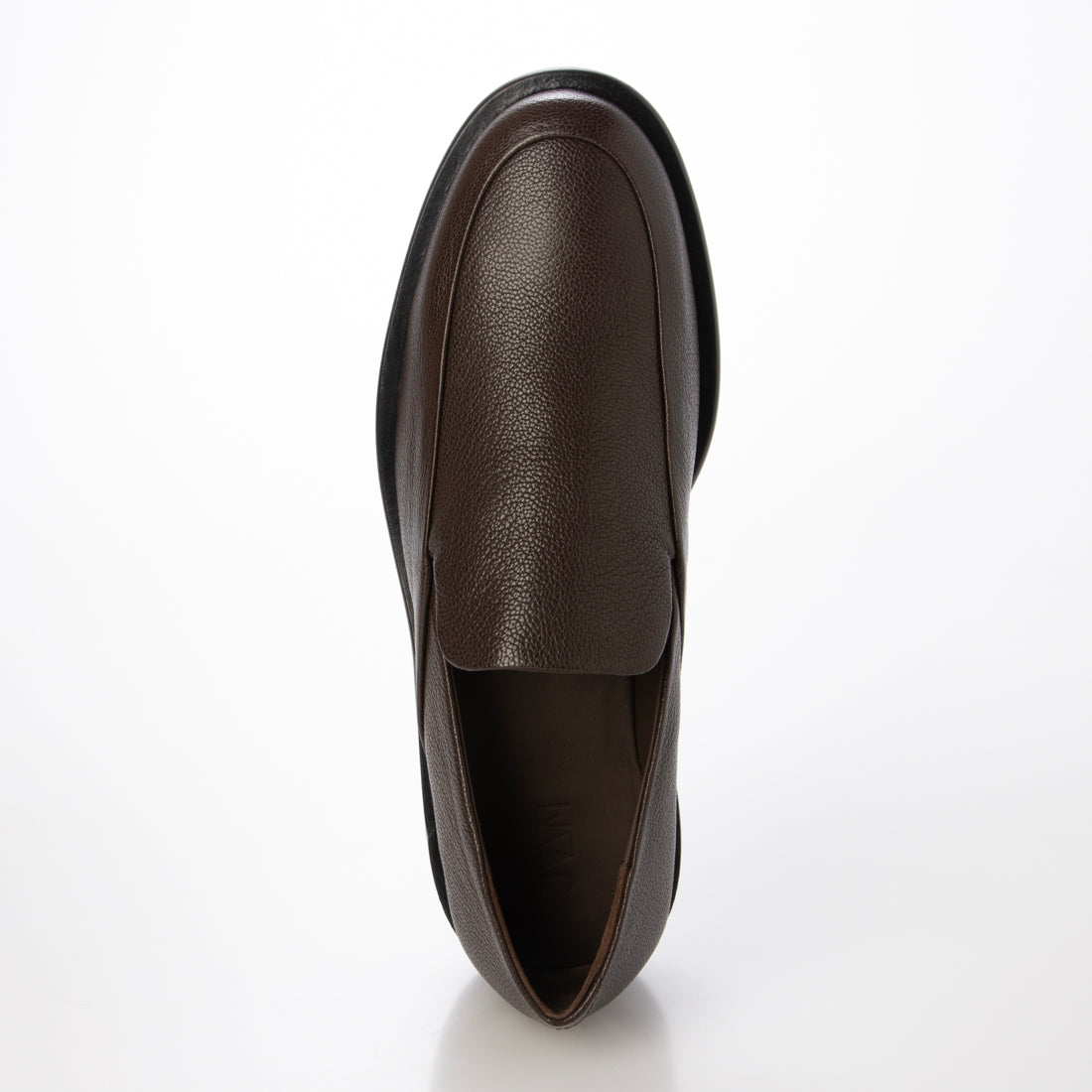 ジェイヴィエーエム JVAM ラウンドトウレザースリッポンシューズ (ブラック) ブラック