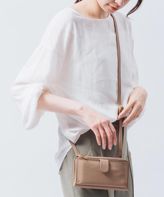 mura様 MURA Full Grain Shrink Leather L-Zip Wallet Included Horizontal Smartp