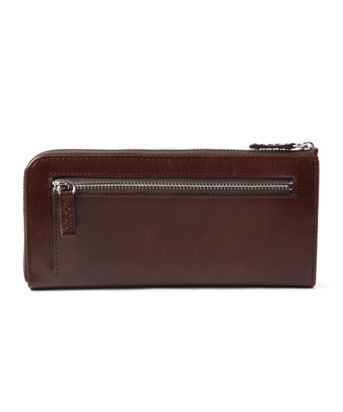 MURA Women's Long Wallet L-Zip Fastener Genuine Leather 12 Slots Large