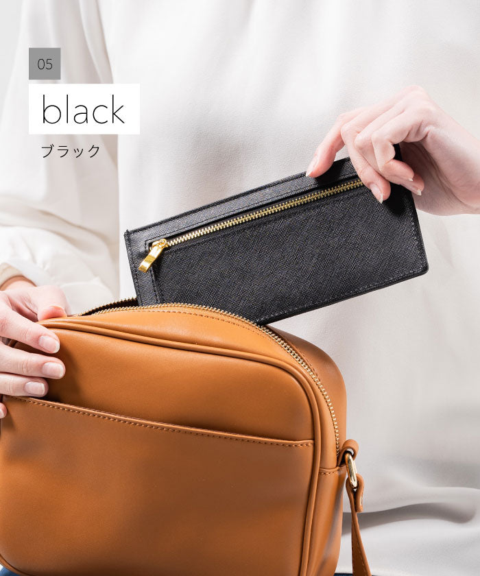 MURA 長財布 女士 薄型 沙菲亞諾皮革 薄型 真皮 RFID 防盜