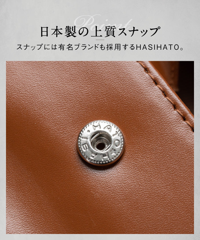 MURA 小銭入れ付き コードバン調 牛本革 二つ折りマネークリップ