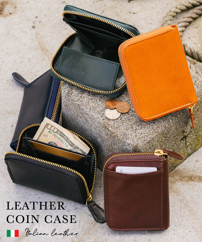 MURA 財布 メンズ コインケース スキミング防止 イタリアンレザー