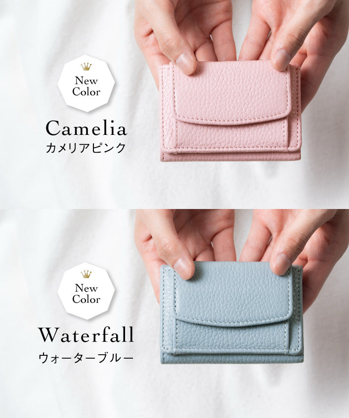 MURA ミニ財布 三つ折り レディース 本革 スキミング防止機能 財布 (グリーン) グリーン